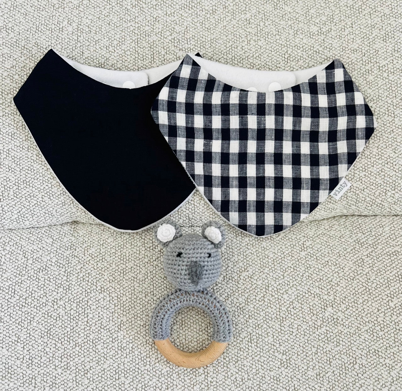 Dribble Bib - Lovely Linen Navy