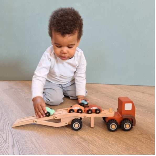 Wooden Car Transport Truck