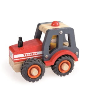 wooden tractor, wooden toys